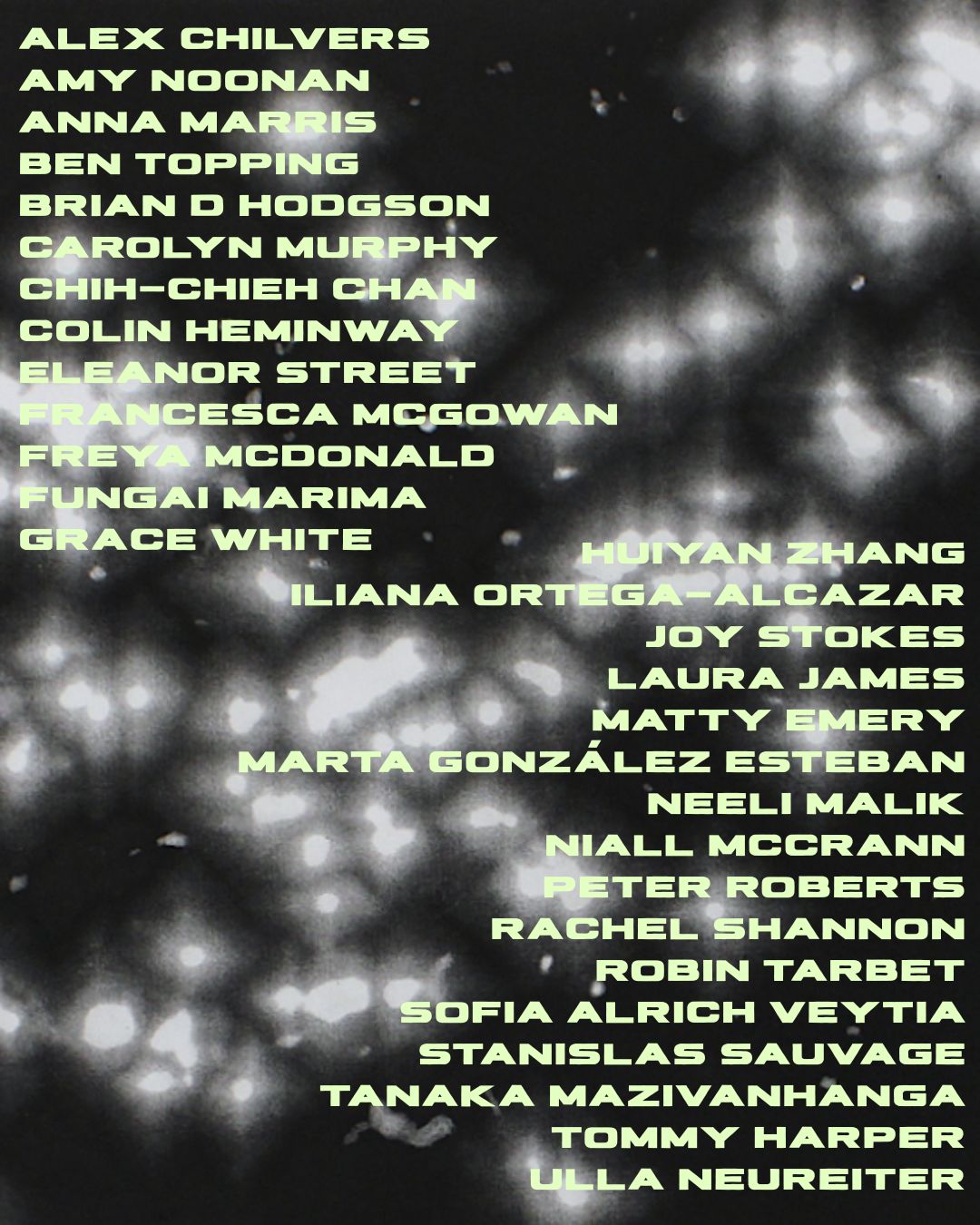 Poster - artist list